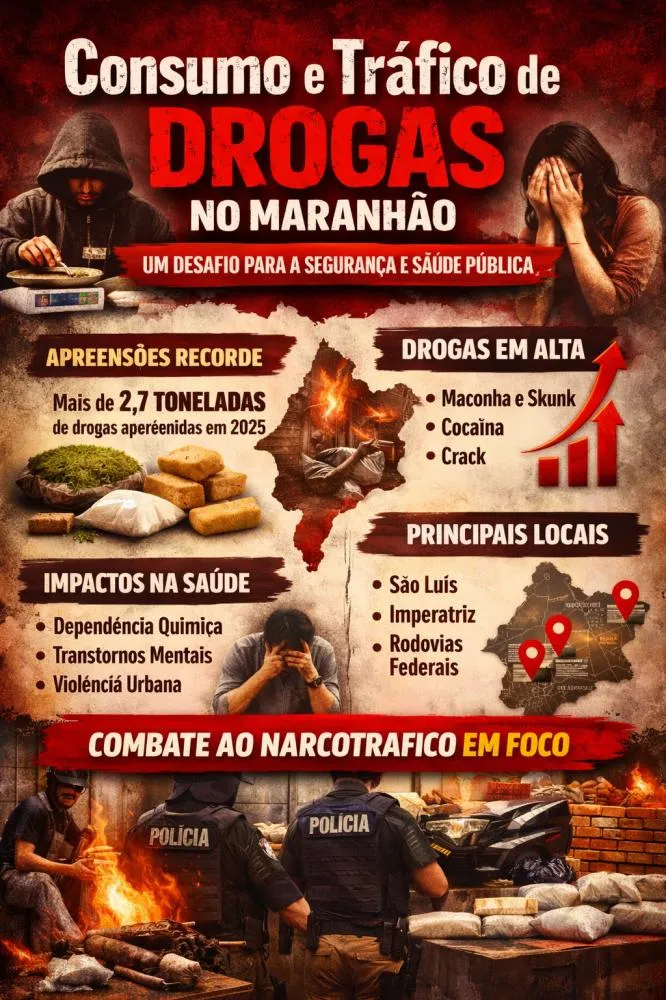 Maranhão enfrenta avanço do tráfico e consumo de drogas 